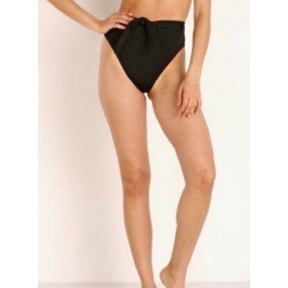 NWT‎ MARA HOFFMAN black Goldie Nero bikini bottoms size XS